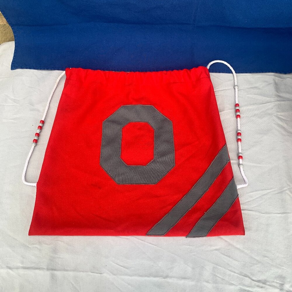BAG - Ohio State Buckeyes "Block O" logo red drawstring backpack, laundry, cinch